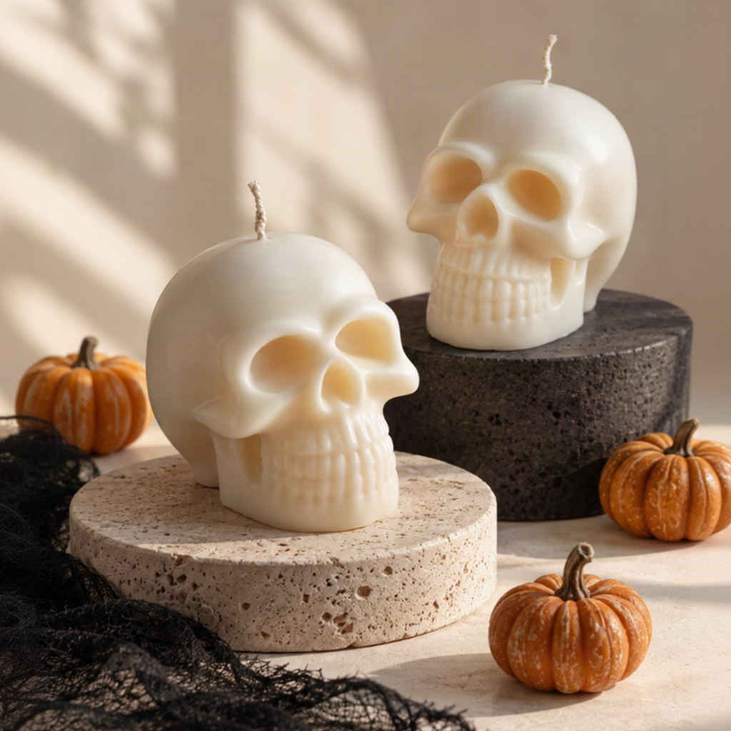 Totenkopf Kerze