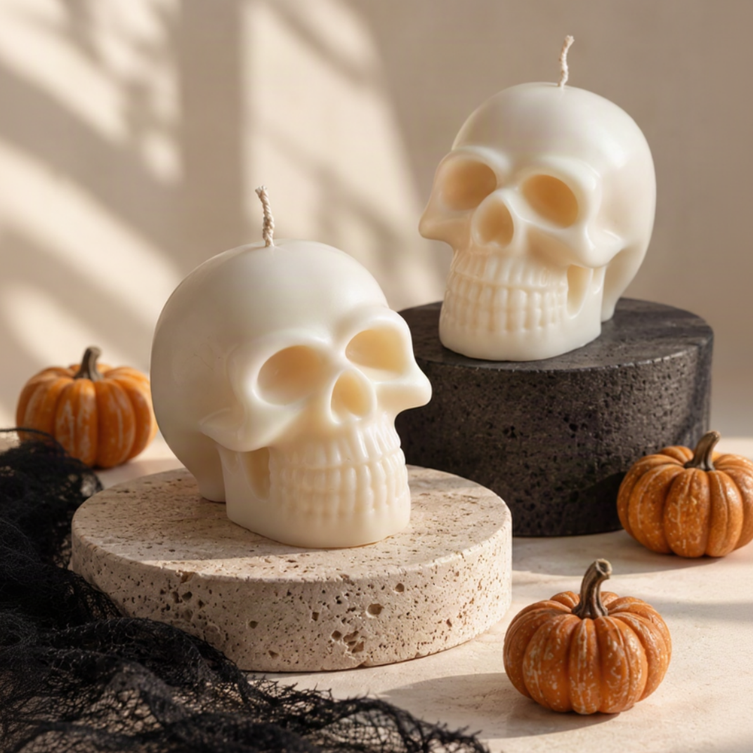 Totenkopf Kerze