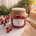 Himbeermarmelade Kerze