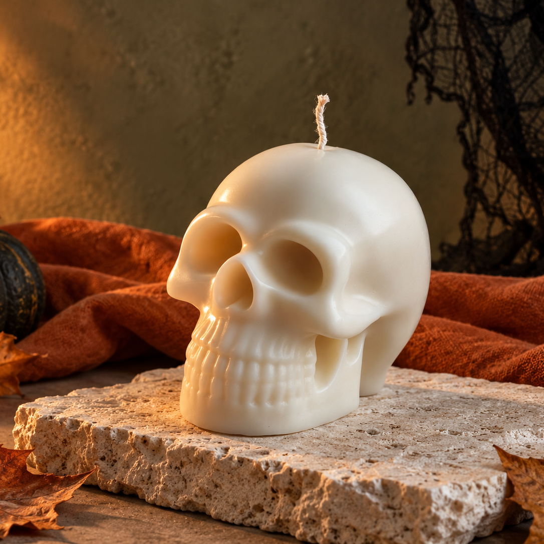 Totenkopf Kerze