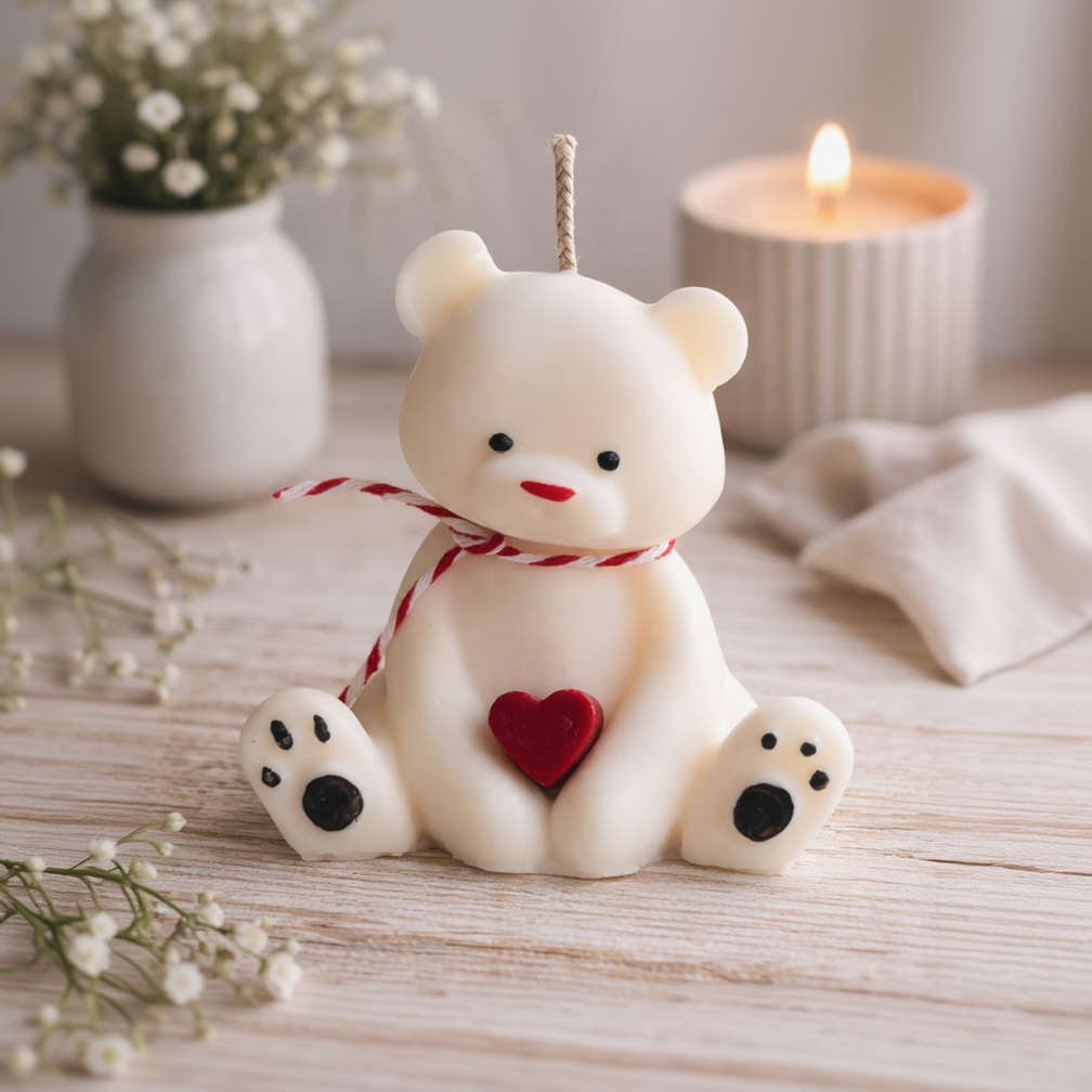 Teddybär Kerze
