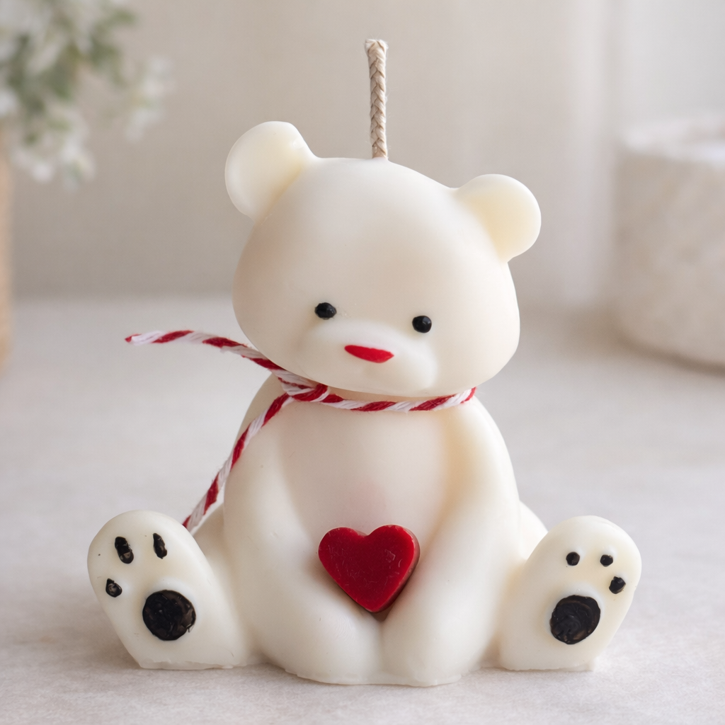 Teddybär Kerze