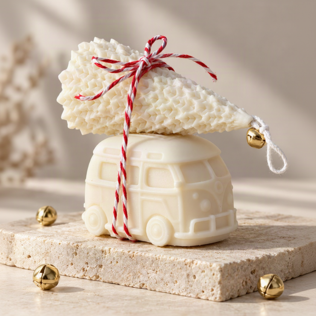 Weihnachtsbus mit Tannenbaum Set