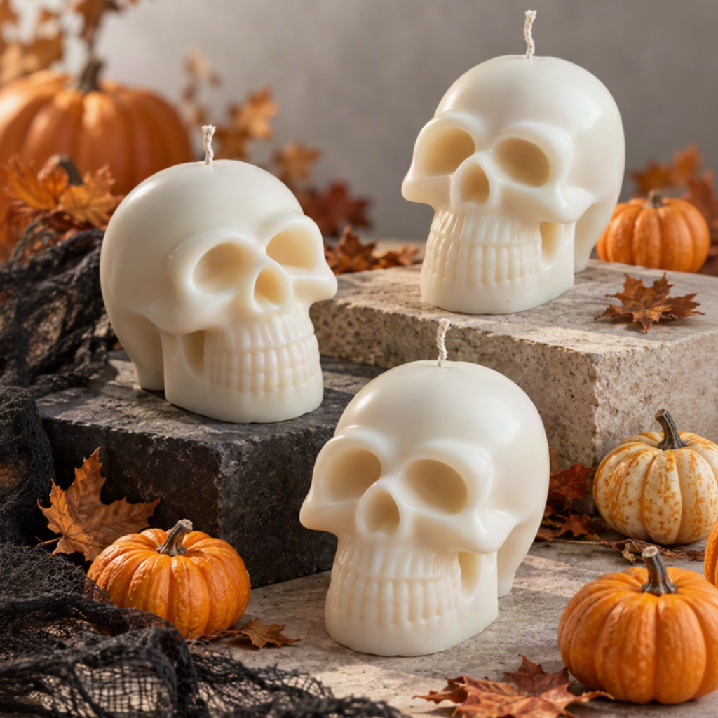 Totenkopf Kerze