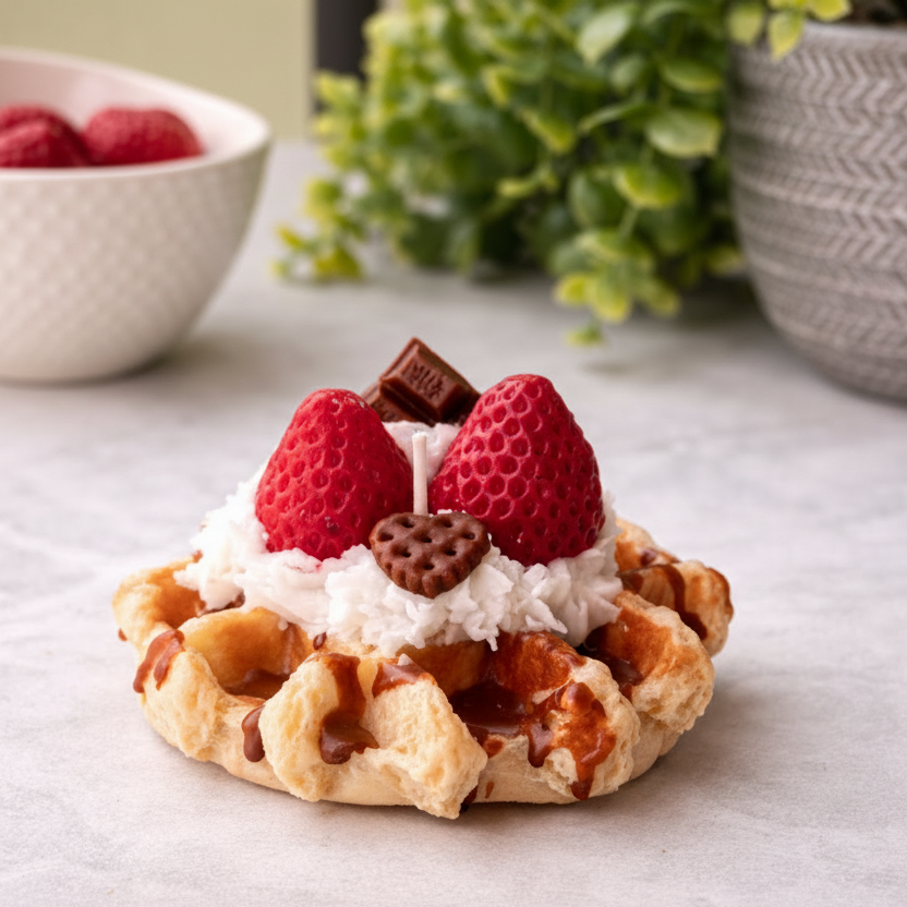 Waffel Kerze