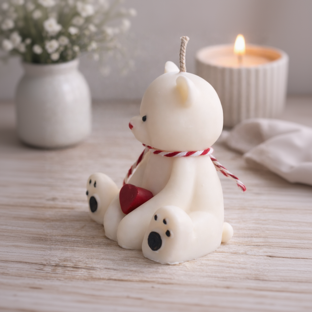 Teddybär Kerze