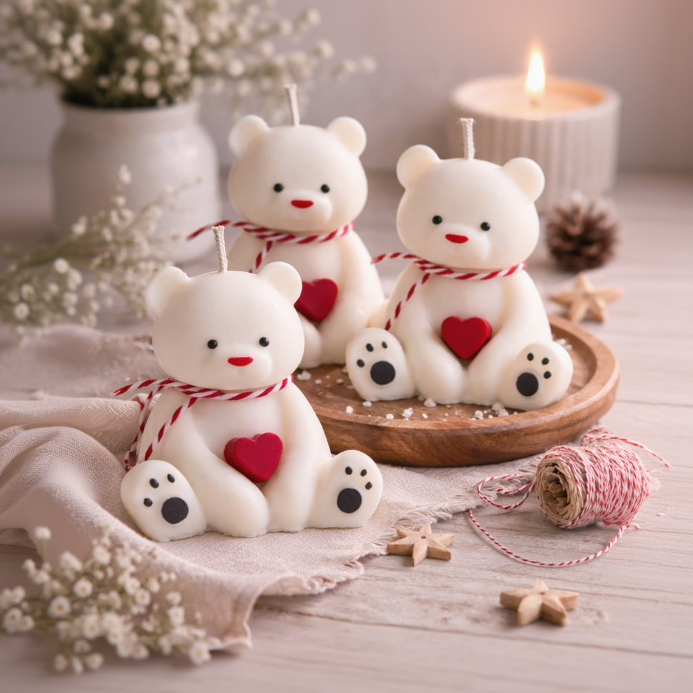 Teddybär Kerze