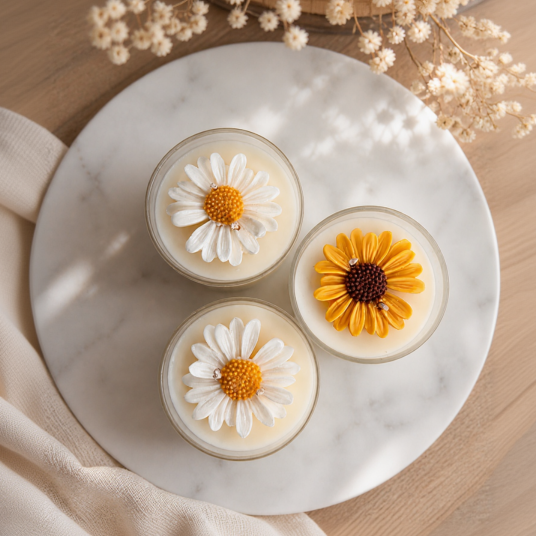 Gänseblümchen Kerze