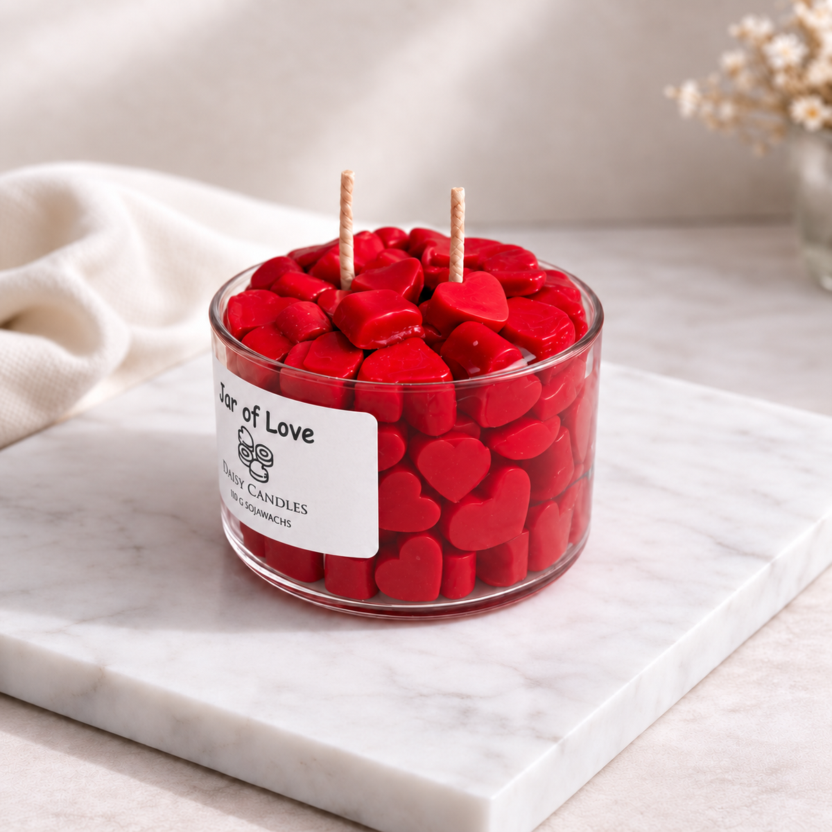 Jar of love Kerze